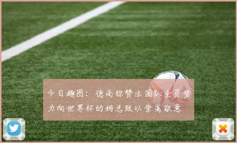 今日趣图：德尚称赞法国队全员努力向世界杯的姆总致以崇高敬意